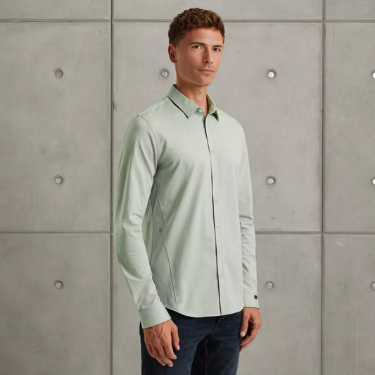 CAST IRON Long Sleeve Shirt Twill Jersey 2 t - GRIJS