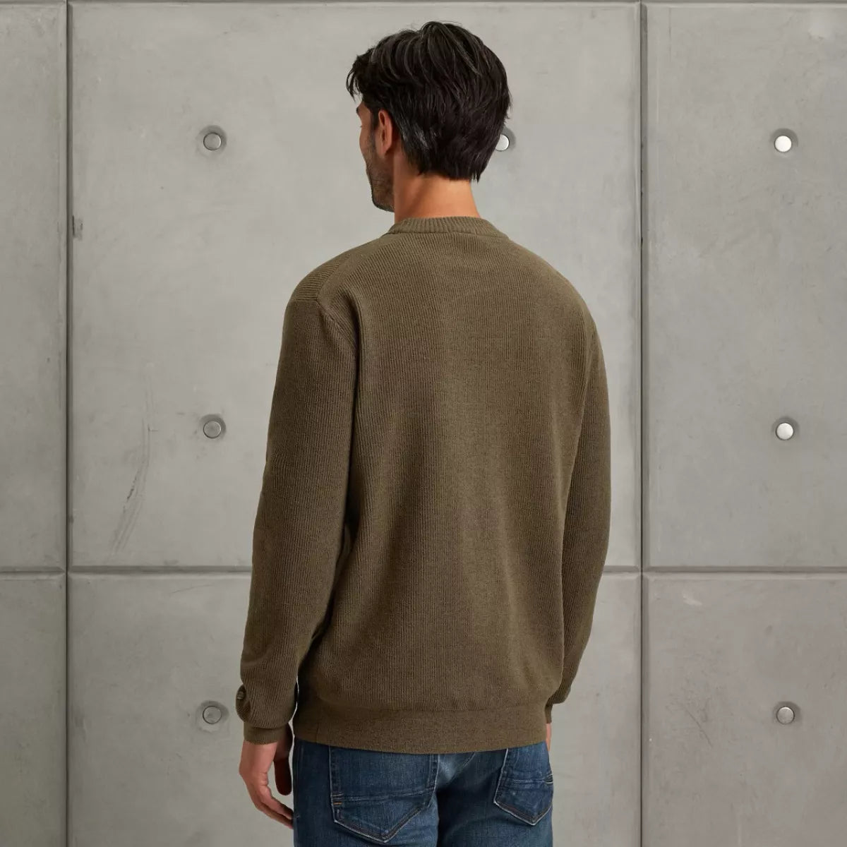 CAST IRON Mock neck soft blend - ARMY GROEN