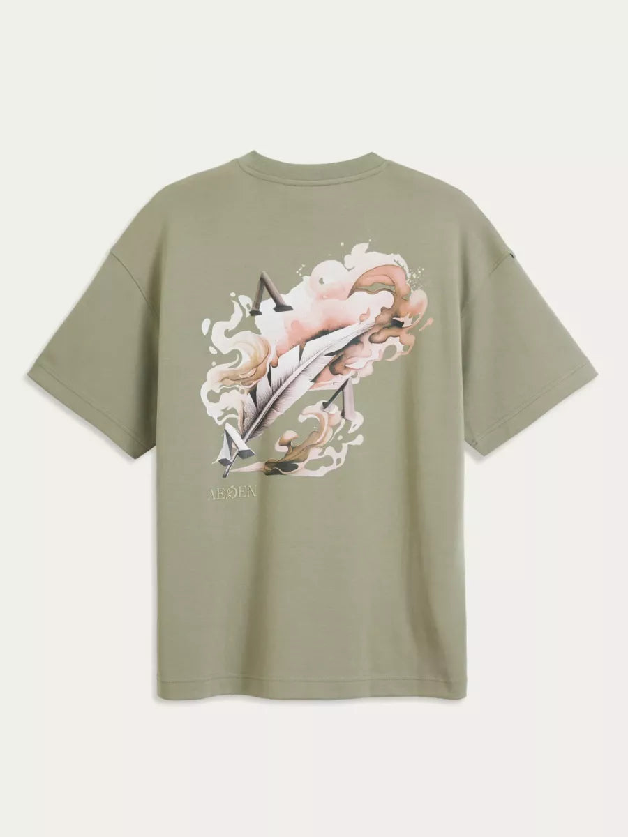 AEDEN AEDEN Raphael Tee - GROEN