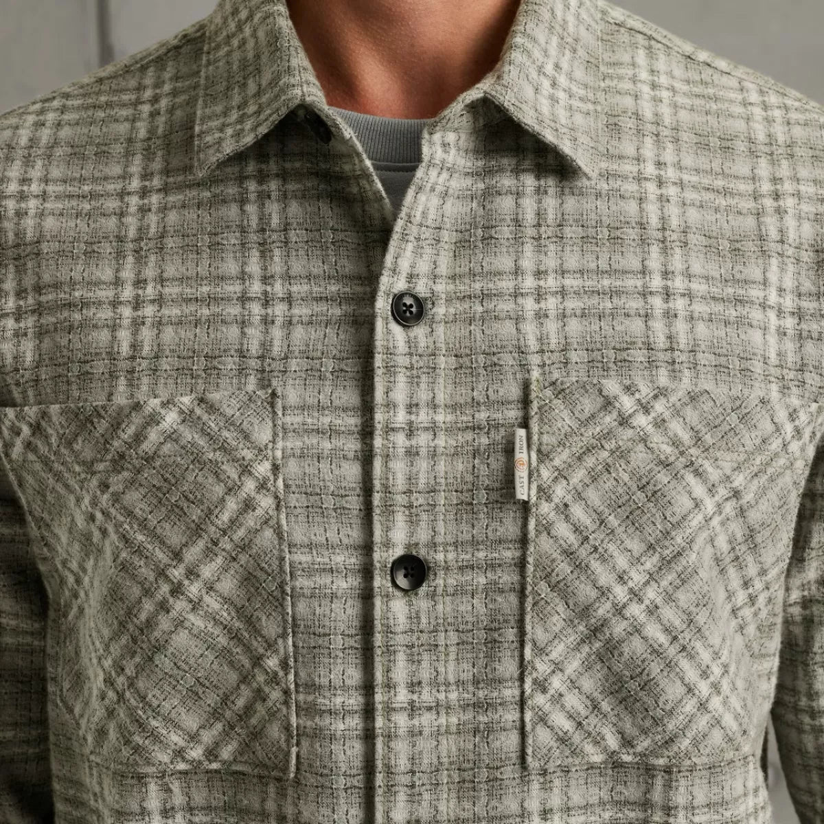 CAST IRON Long sleeve shirt Bobby yarn dyed - DIVERSEN