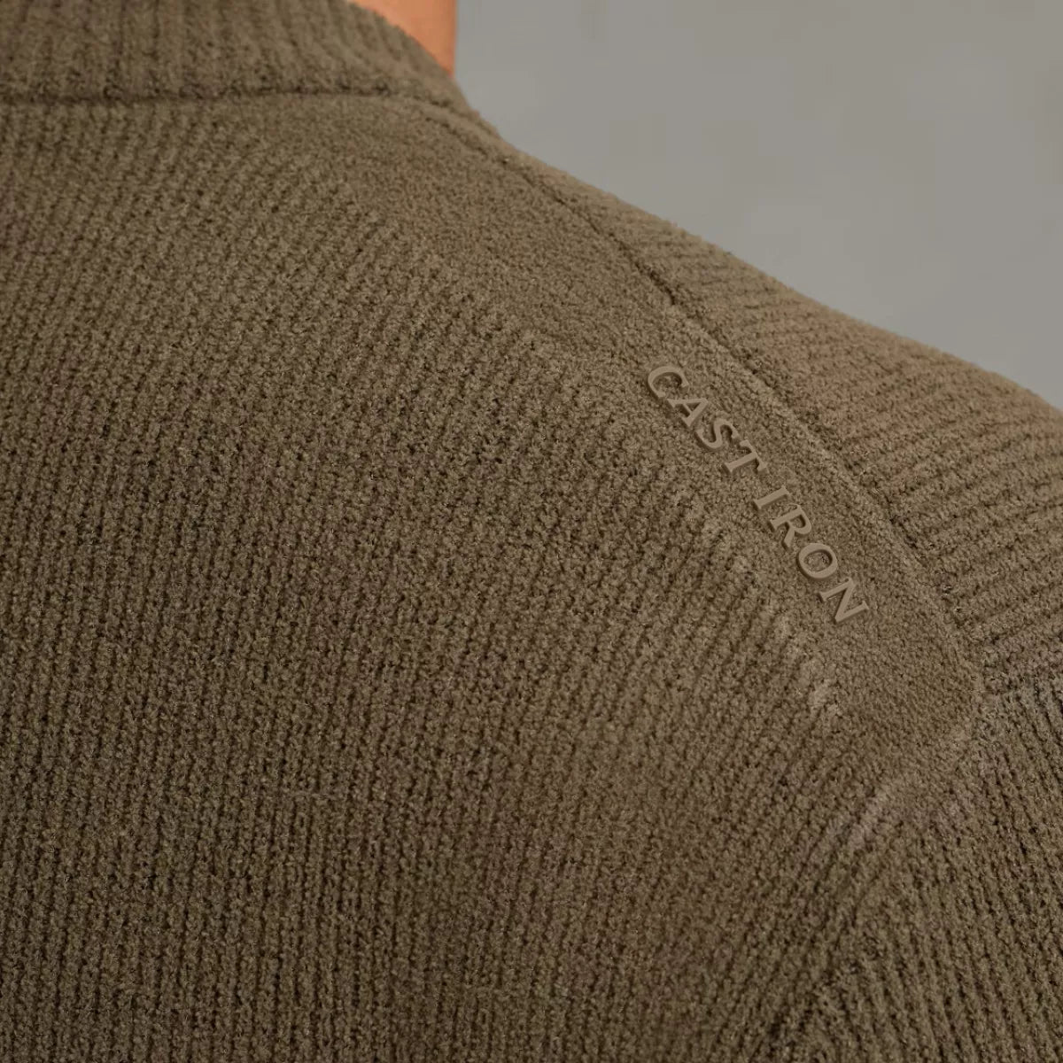 CAST IRON Mock neck soft blend - ARMY GROEN