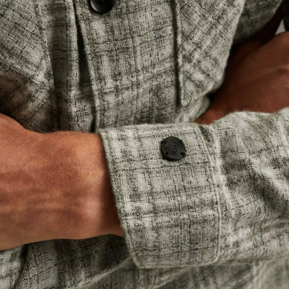 CAST IRON Long sleeve shirt Bobby yarn dyed - DIVERSEN