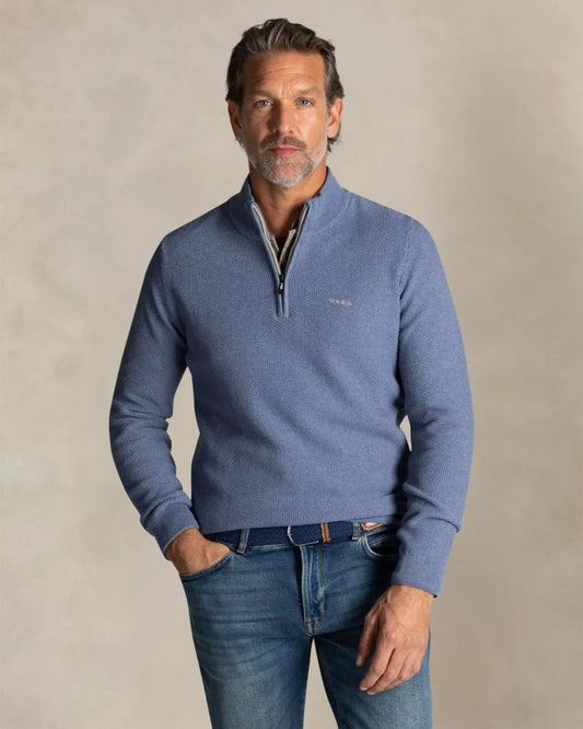 NEW ZEALAND AUCKLAND NEW ZEALAND AUCKLAND Pullover half zip - LICHT BLAUW