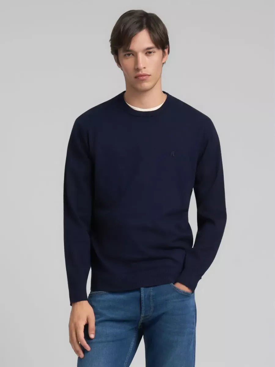 REPLAY Crew neck Sweatshirt - DONKERBLAUW