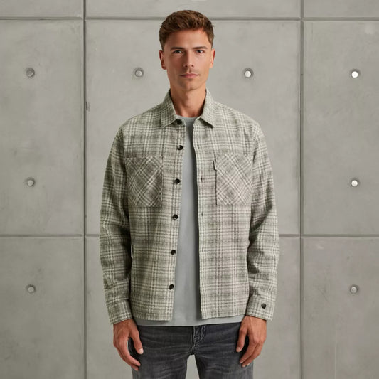 CAST IRON Long sleeve shirt Bobby yarn dyed - DIVERSEN