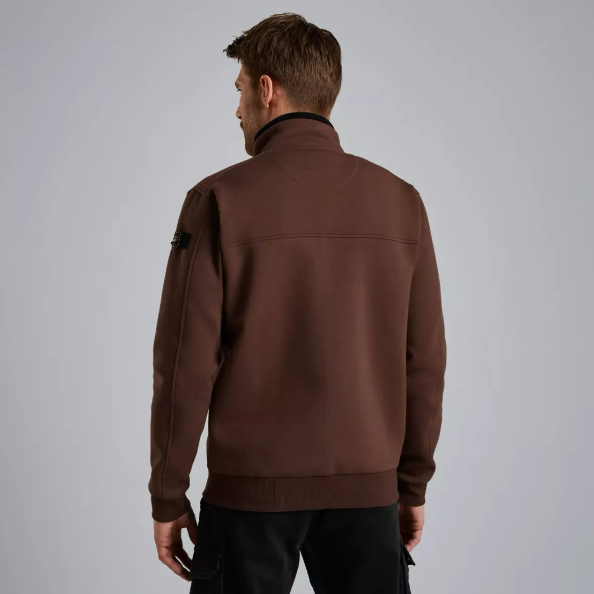 PME-LEGEND Sweat jacket met ritssluiting BRUIN