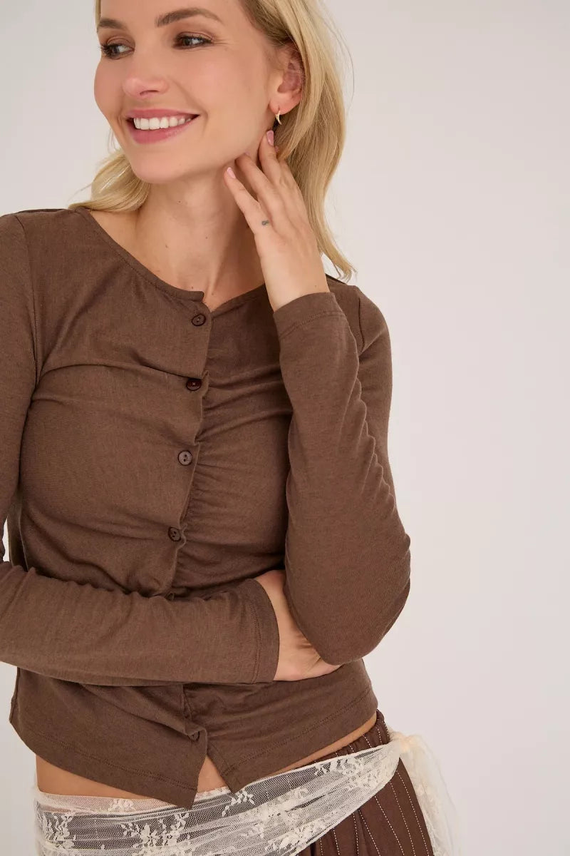 A VIEUW A VIEUW Alisia blouse - BRUIN