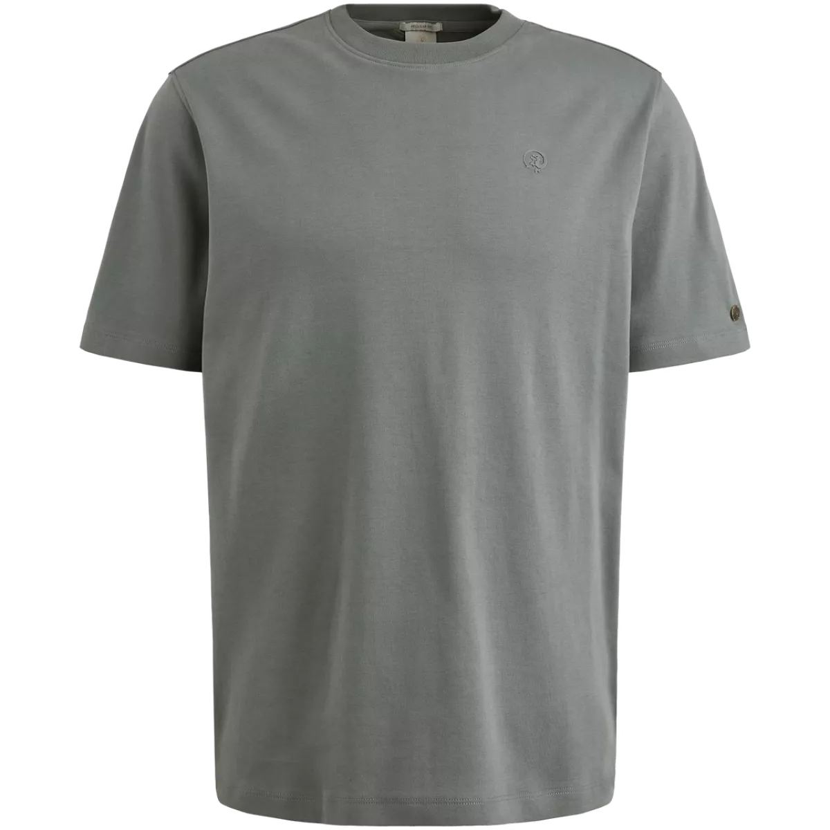 CAST IRON Short sleeve r-neck regular fit in - GRIJS