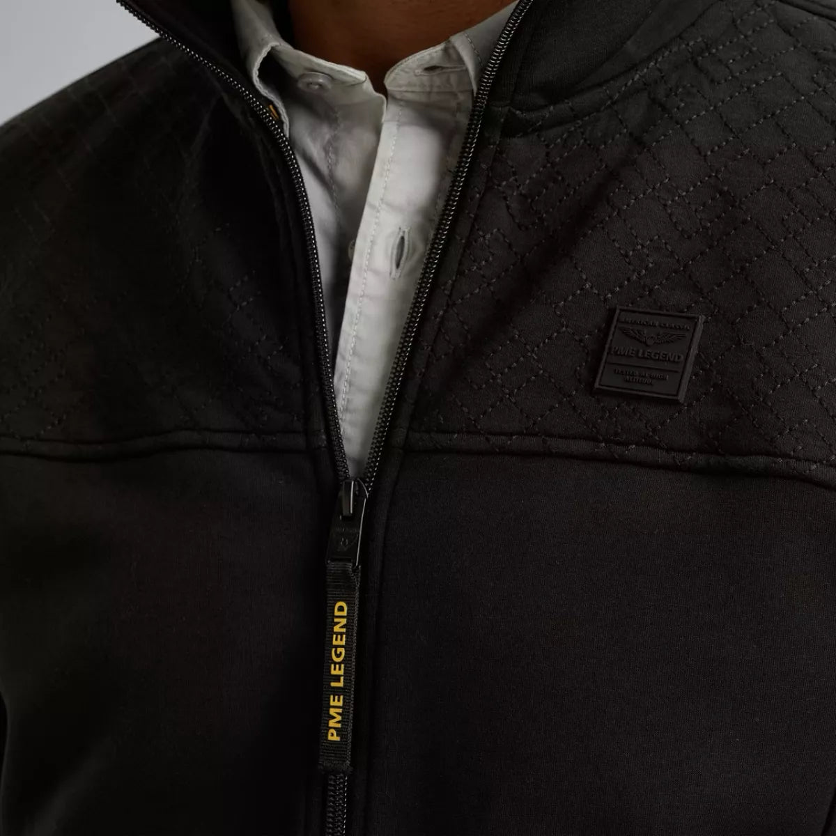 PME-LEGEND Sweat jacket met ritssluiting ZWART