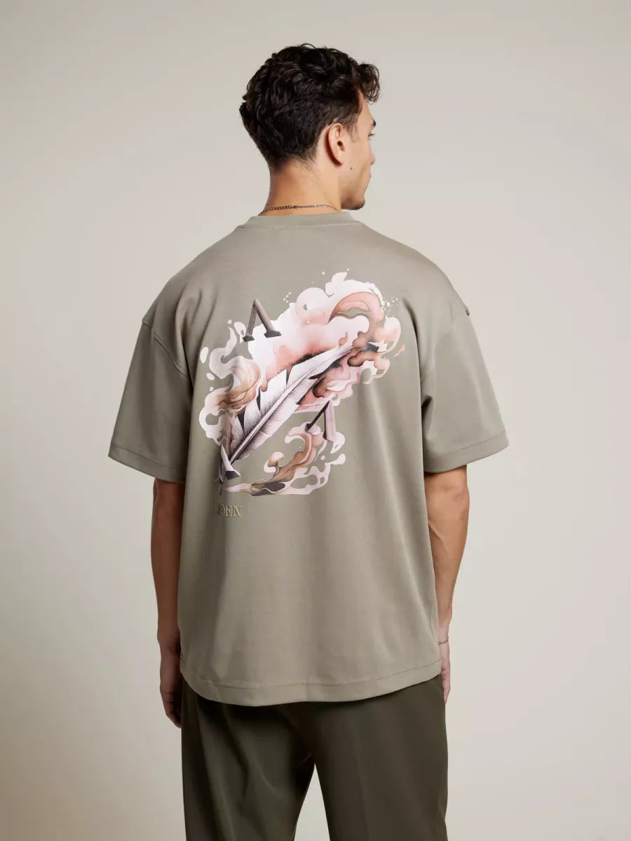 AEDEN AEDEN Raphael Tee - GROEN