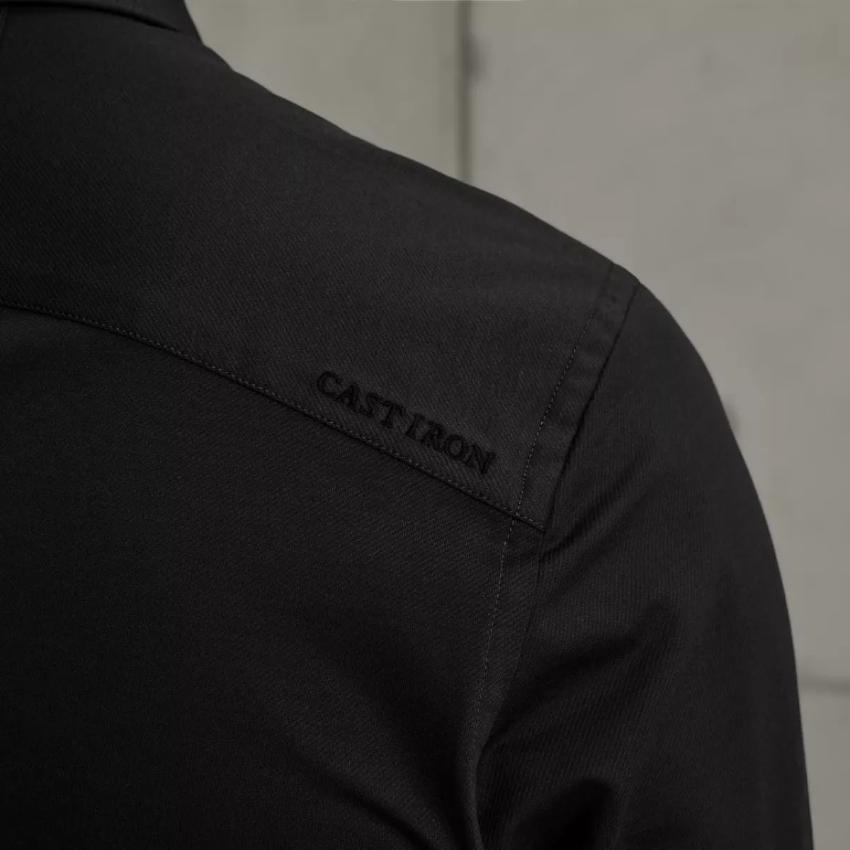 CAST IRON Long Sleeve Shirt Twill Jersey 2 t - ZWART