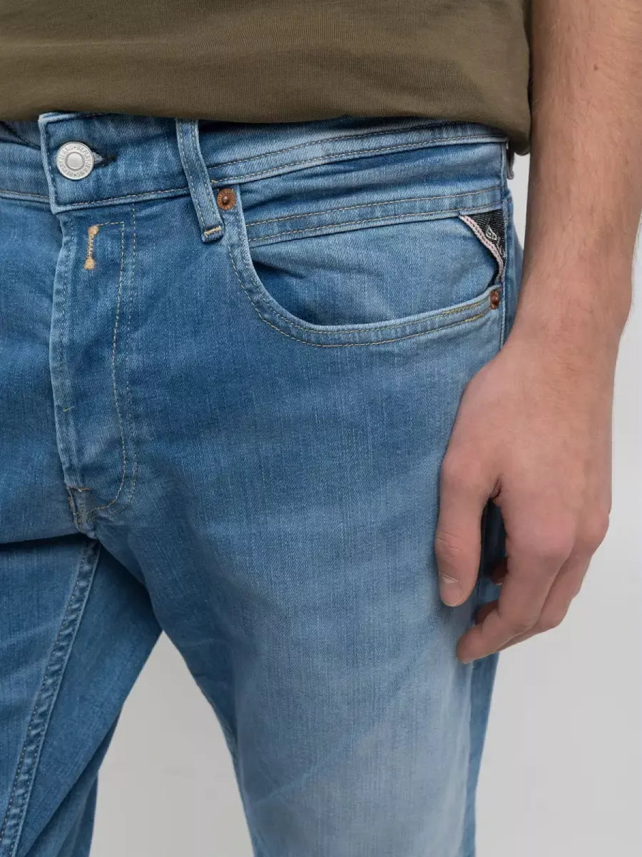 REPLAY Grover Straight fit jeans - MID BLUE