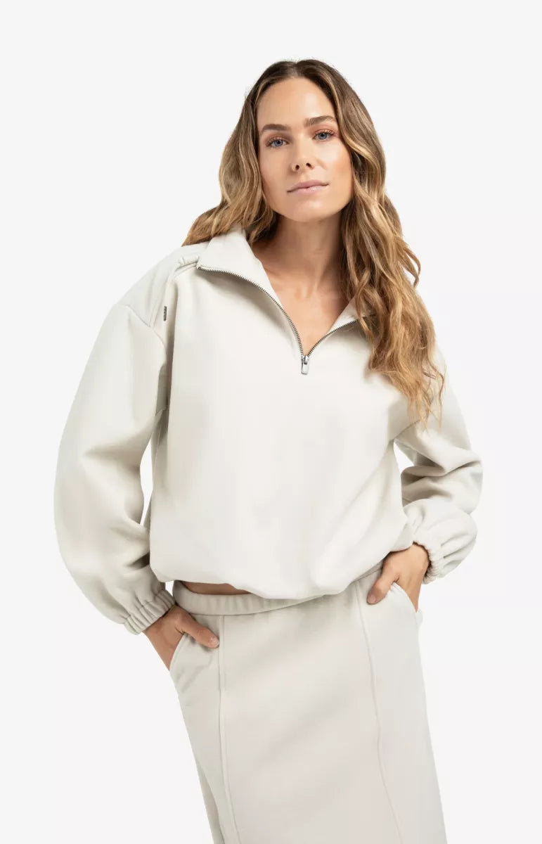 YAYA YAYA Sweatshirt with balloon sleeves - GRIJS