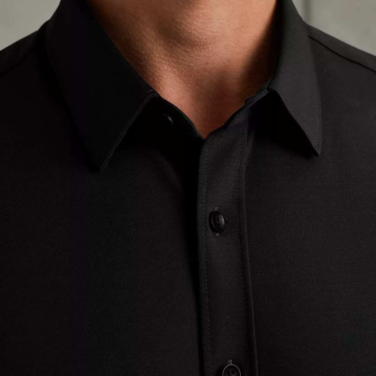 CAST IRON Long Sleeve Shirt Twill Jersey 2 t - ZWART