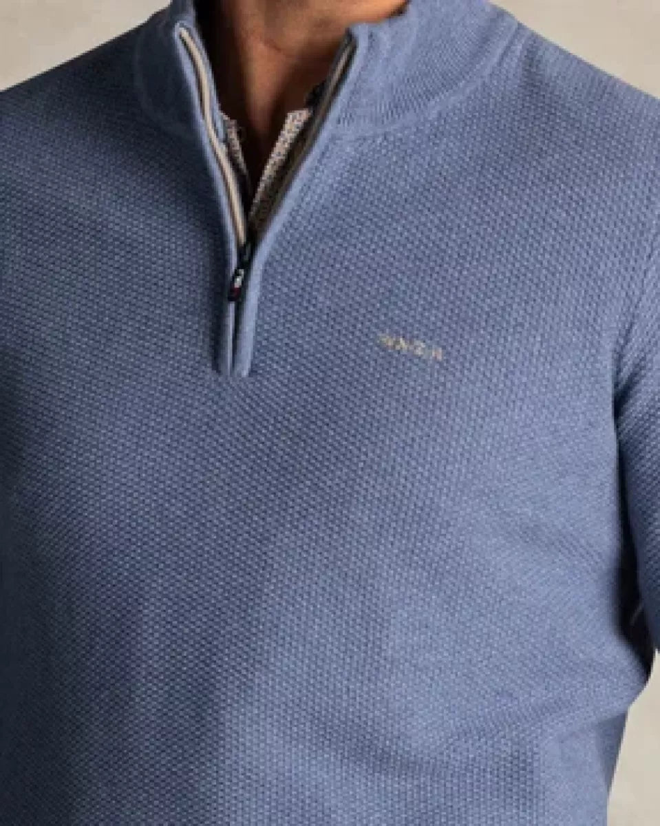 NEW ZEALAND AUCKLAND NEW ZEALAND AUCKLAND Pullover half zip - LICHT BLAUW