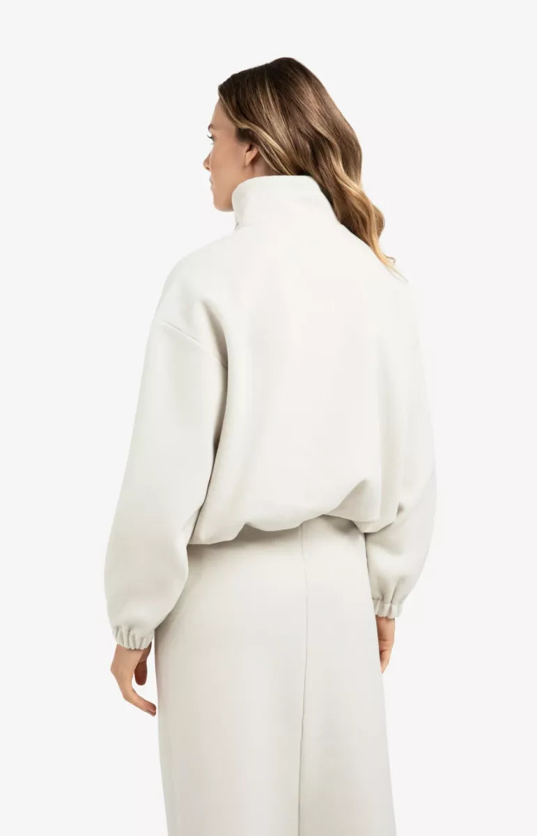 YAYA YAYA Sweatshirt with balloon sleeves - GRIJS