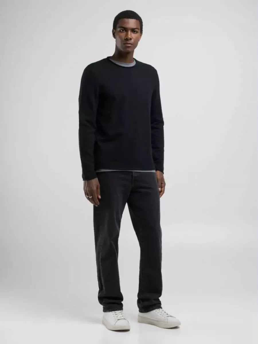 REPLAY Crew neck swaetshirt - ZWART