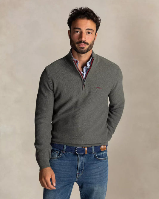 NEW ZEALAND AUCKLAND NEW ZEALAND AUCKLAND Pullover Half zip - KHAKI GROEN