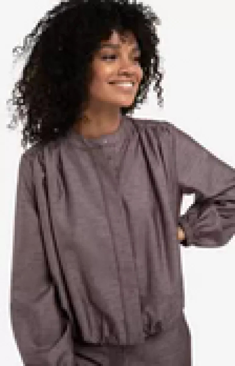 YAYA YAYA Balloon-shaped blouse jacket - CAMEL