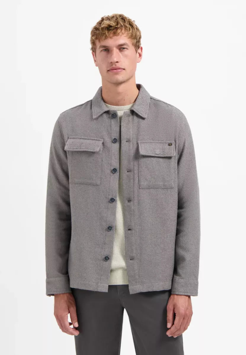 NO EXCESS Button-up overshirt - GREY
