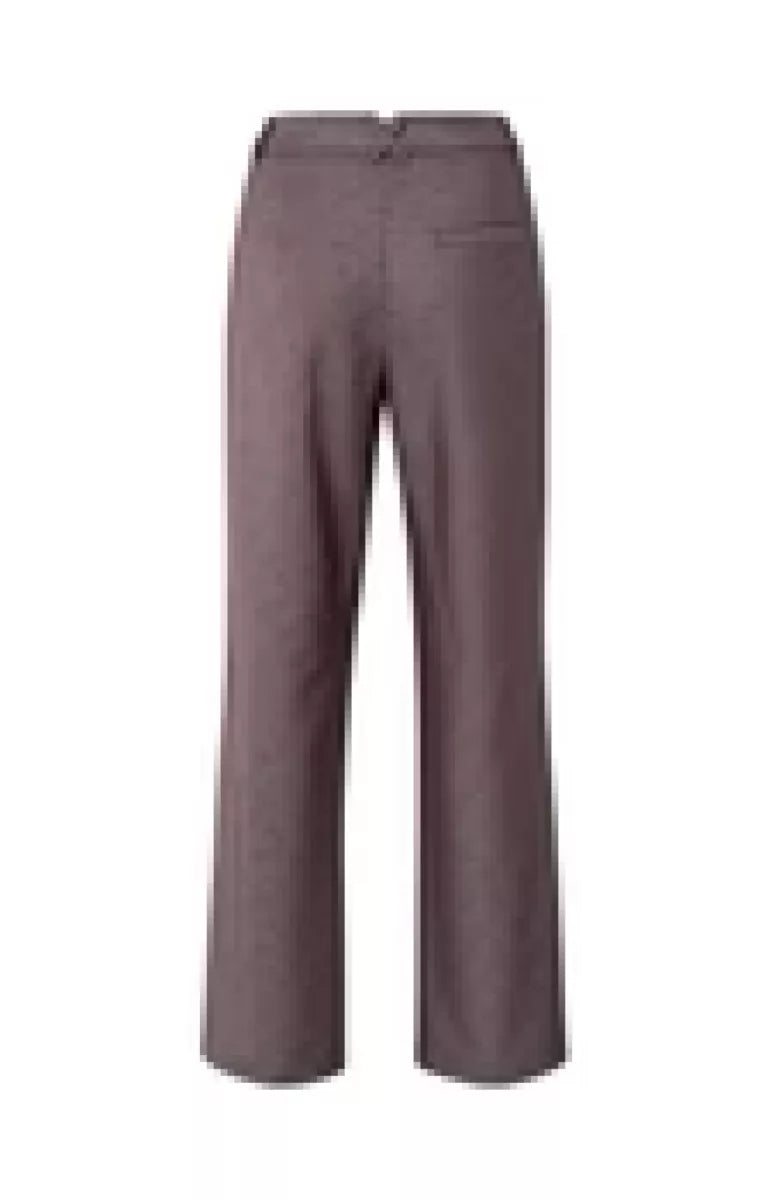 YAYA YAYA Shiny woven trousers - CAMEL