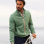 NEW ZEALAND AUCKLAND Sweat Cardigan - Light Sage Melange