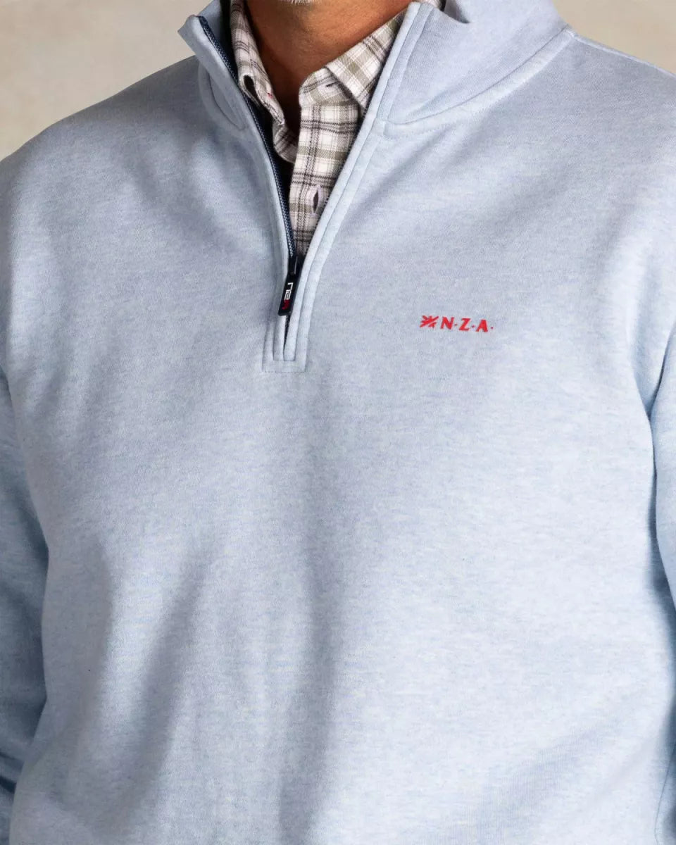 NEW ZEALAND AUCKLAND Sweat Half Zip - Ice Blue