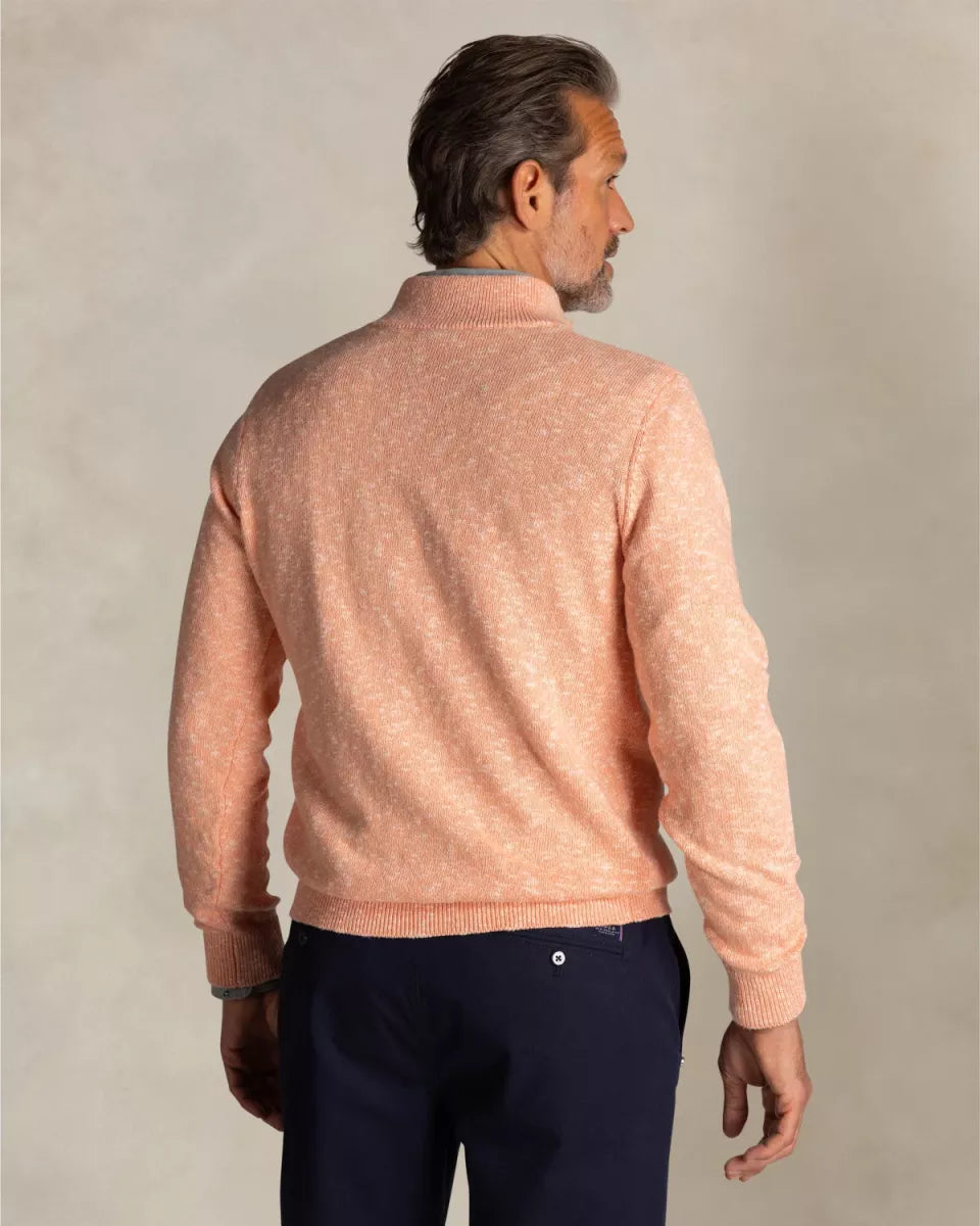 NEW ZEALAND AUCKLAND Pullover Button Collar - Spring Orange