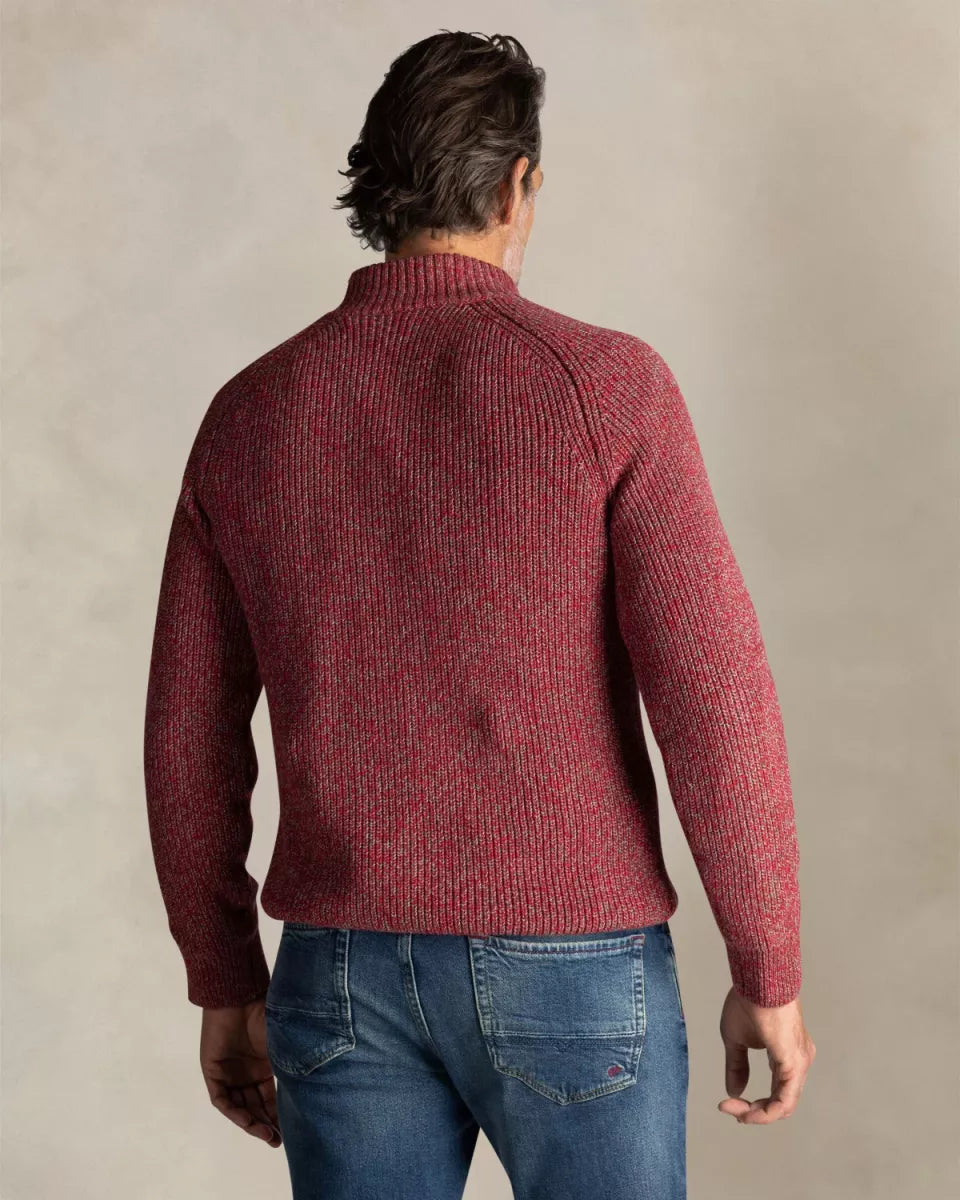 NEW ZEALAND AUCKLAND Half Zip Pullover - Cherry Red