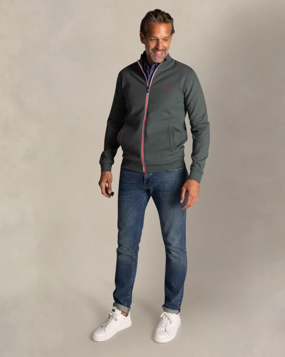 NEW ZEALAND AUCKLAND Sweat Cardigan - Green Moss