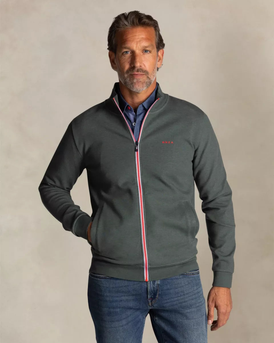 NEW ZEALAND AUCKLAND Sweat Cardigan - Green Moss