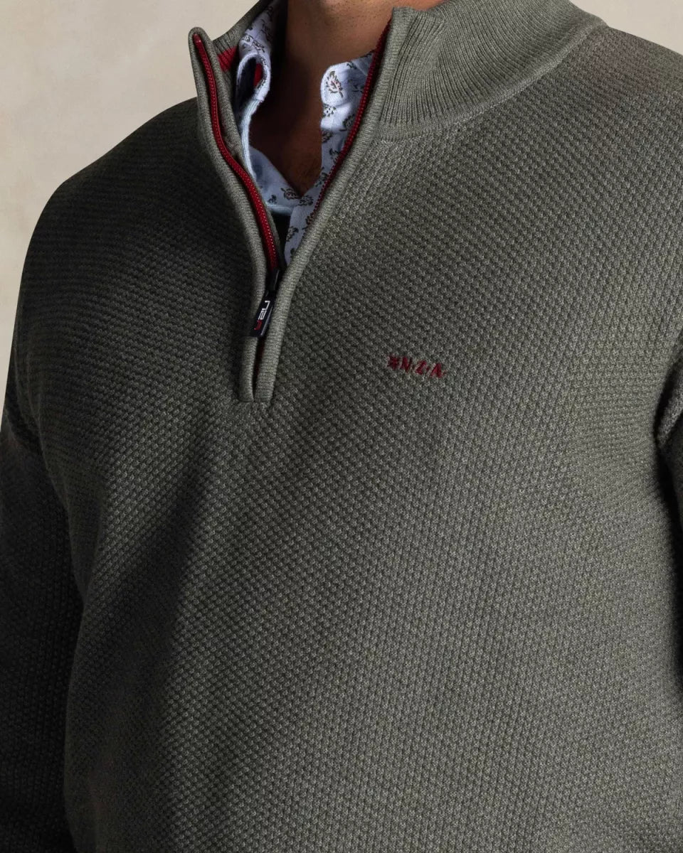 NEW ZEALAND AUCKLAND Pullover Half Zip - Grey