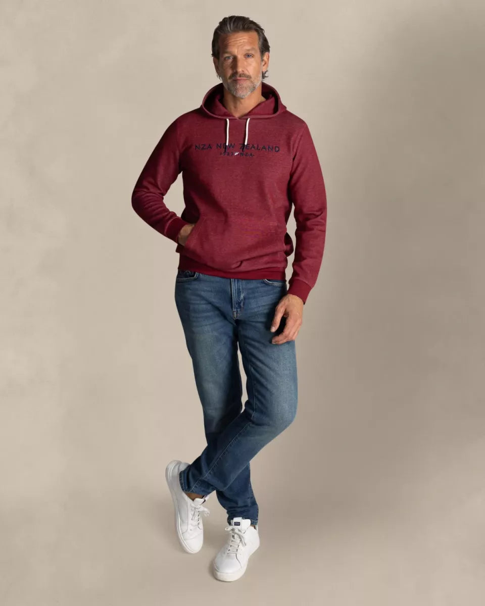 NEW ZEALAND AUCKLAND Hooded Sweat - Cherry Red