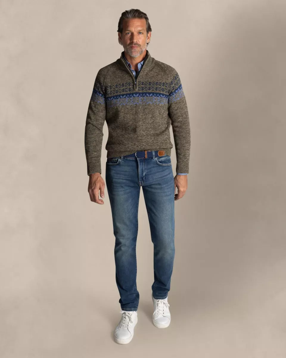 NEW ZEALAND AUCKLAND Pullover Half Zip - Bottle Green