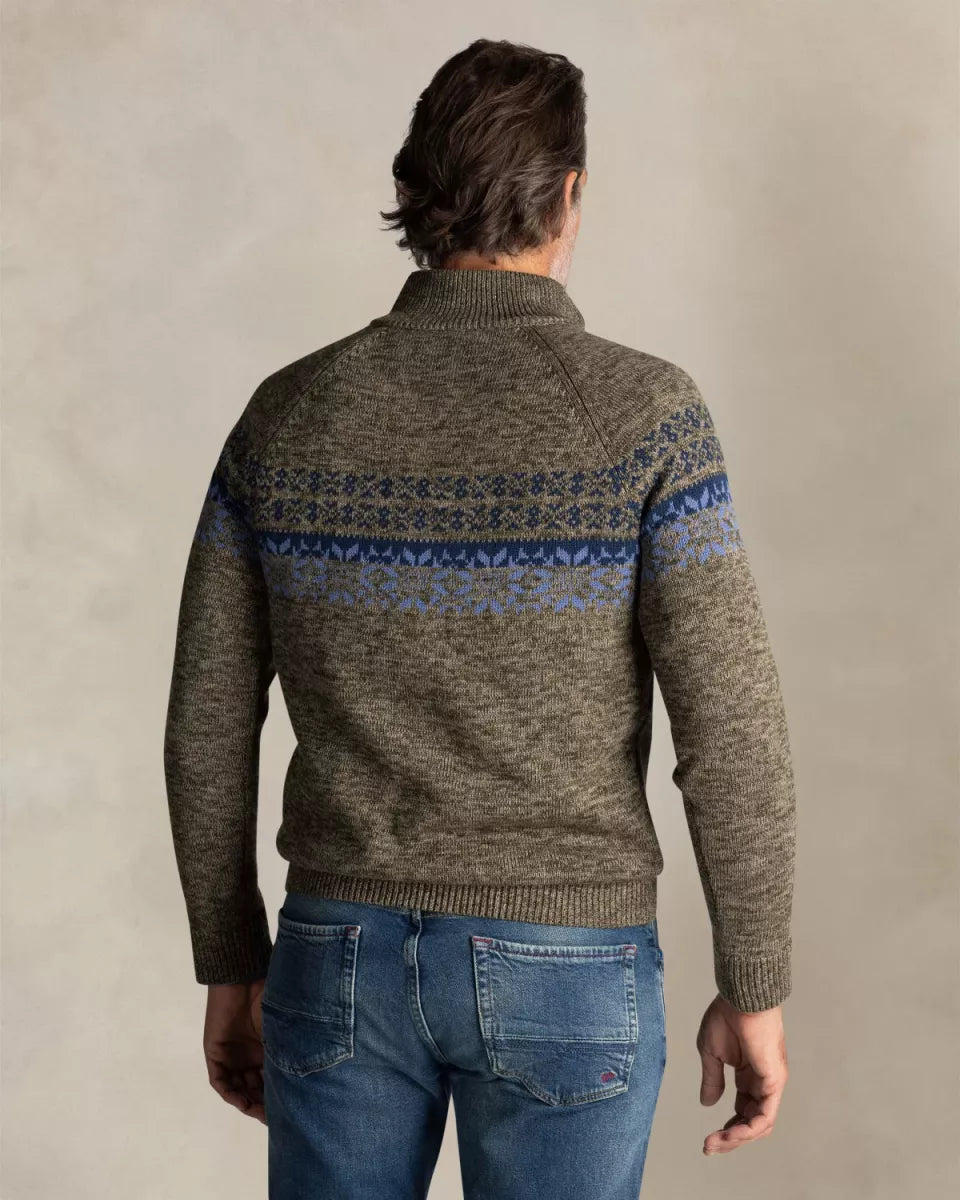 NEW ZEALAND AUCKLAND Pullover Half Zip - Bottle Green