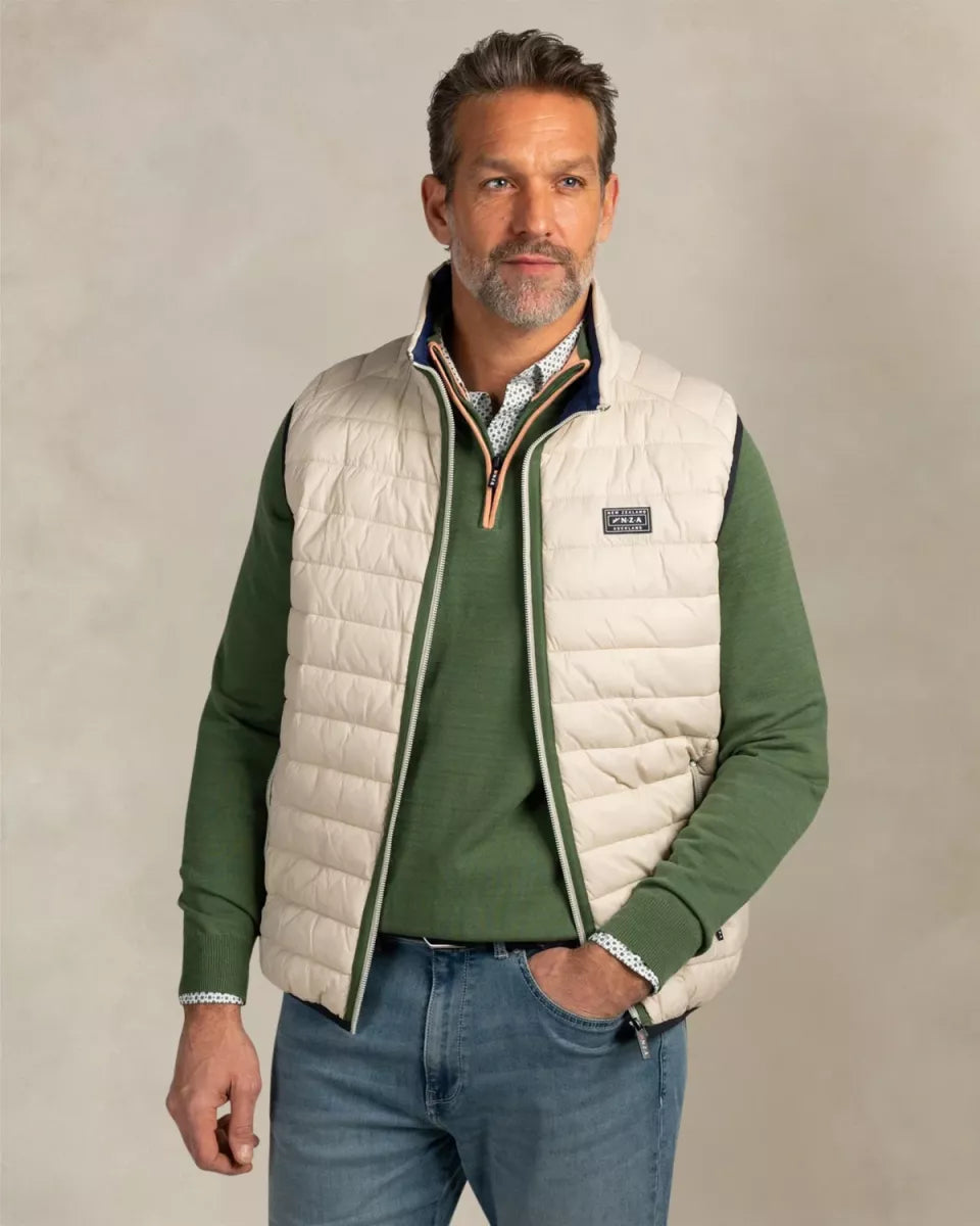 NEW ZEALAND AUCKLAND Bodywarmer Jacket - Light Cream