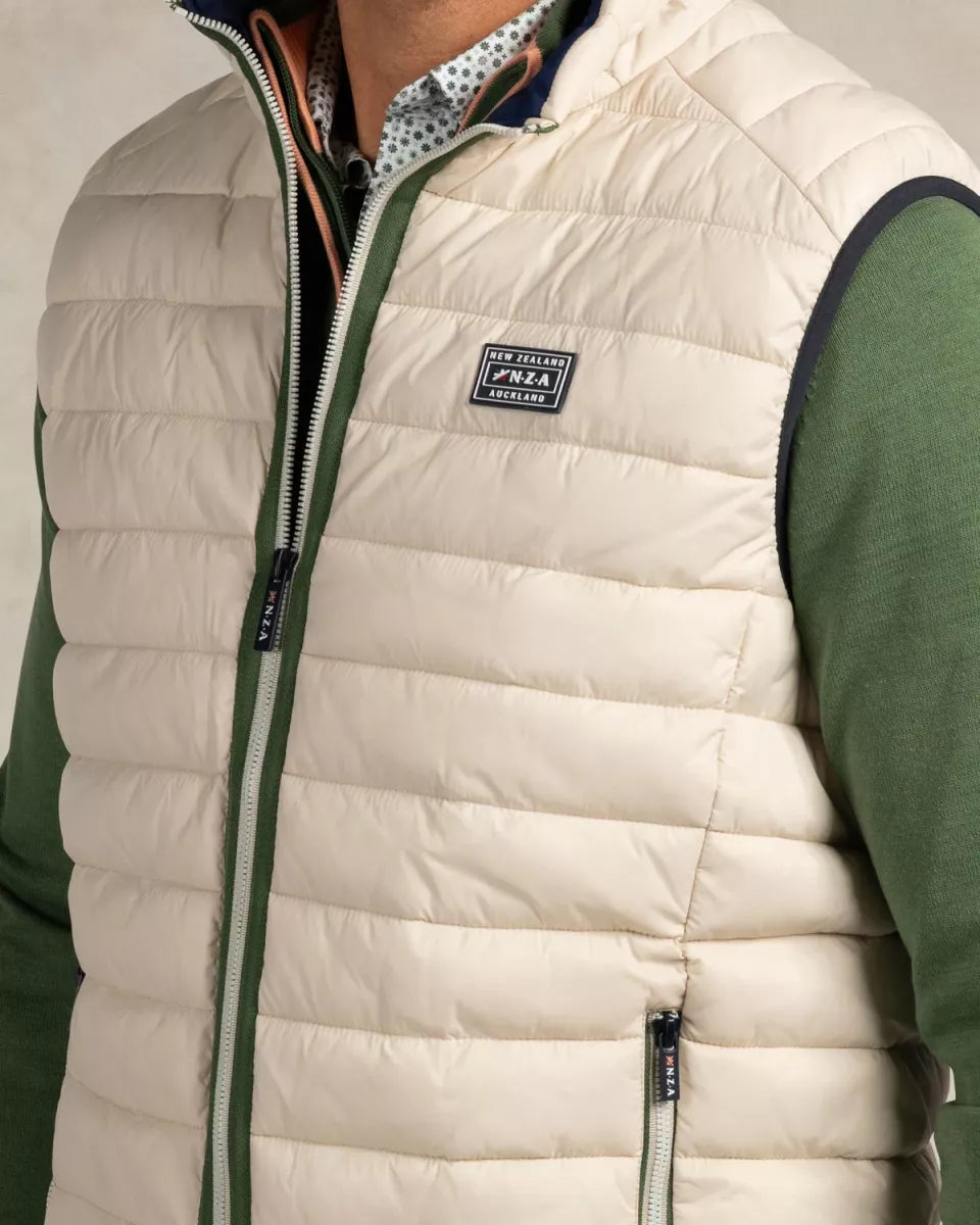 NEW ZEALAND AUCKLAND Bodywarmer Jacket - Light Cream