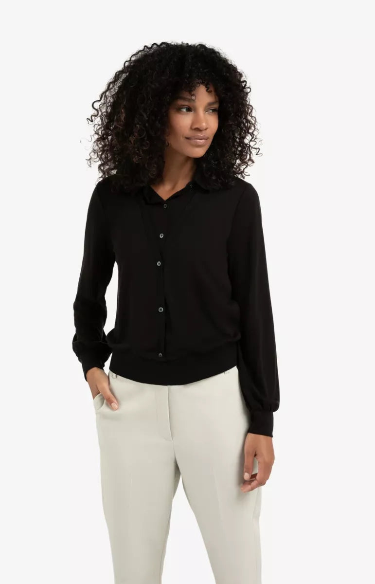 YAYA Double Layer Look Blouse