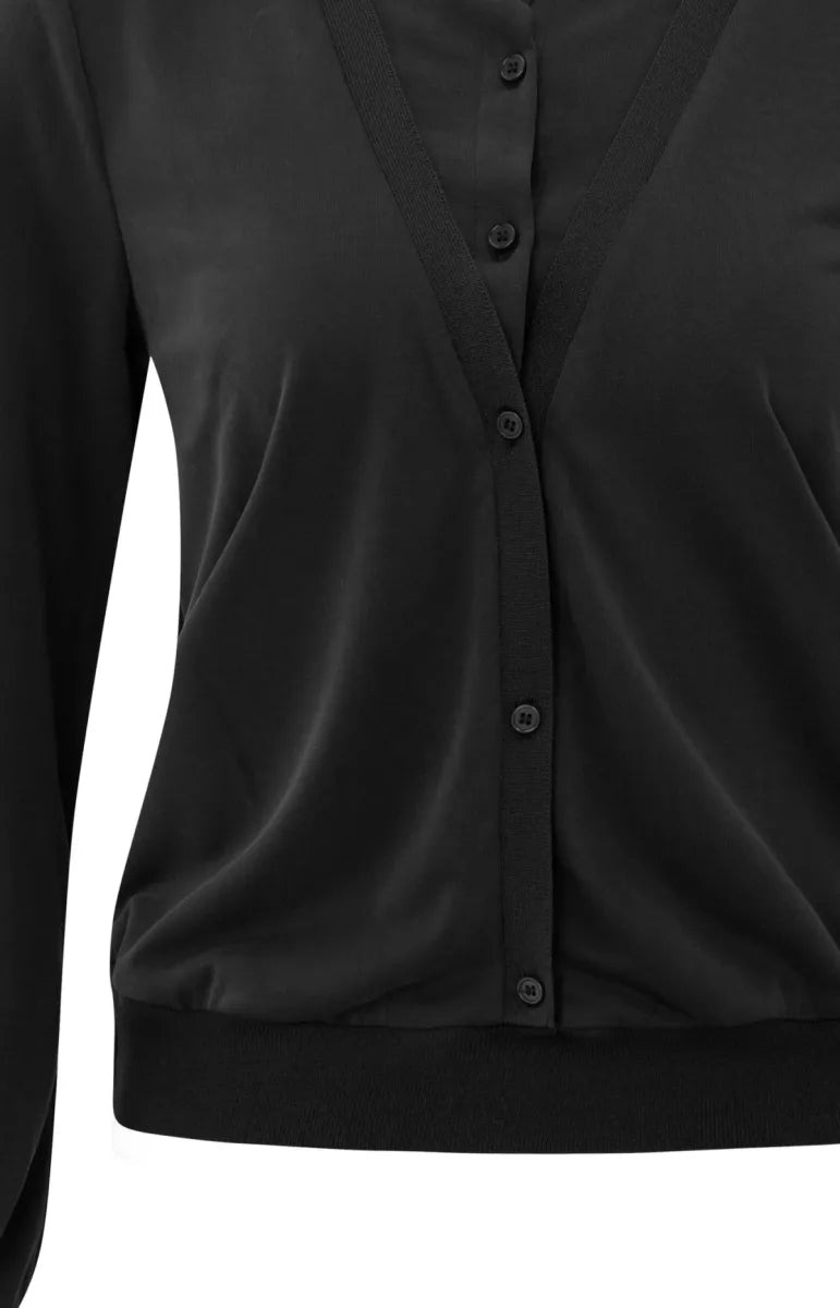 YAYA Double Layer Look Blouse