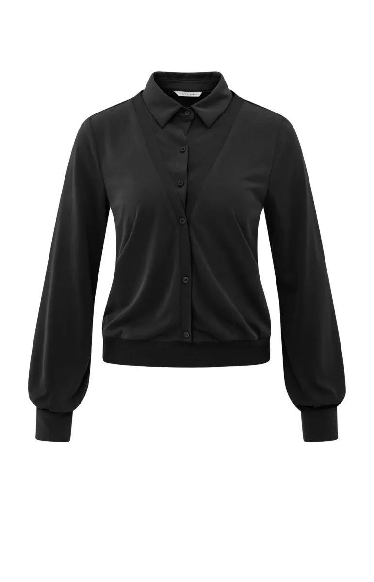 YAYA Double Layer Look Blouse