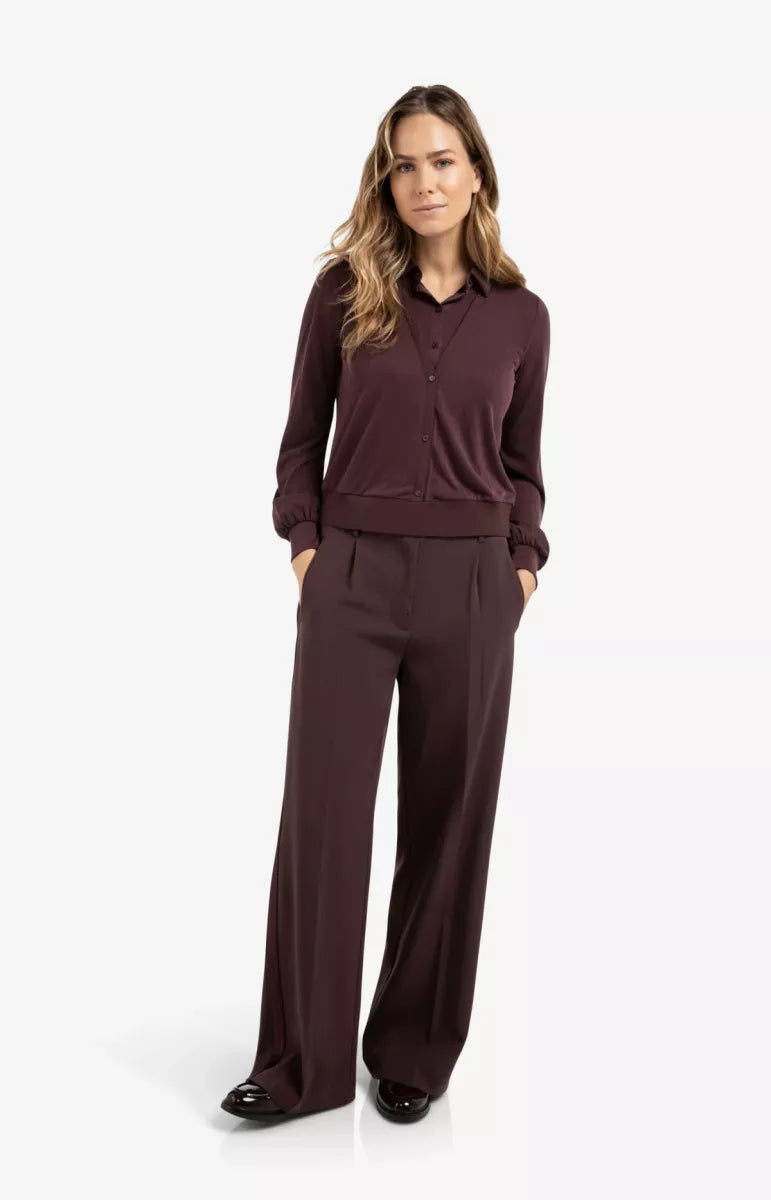 YAYA Double Layer Jersey Blouse