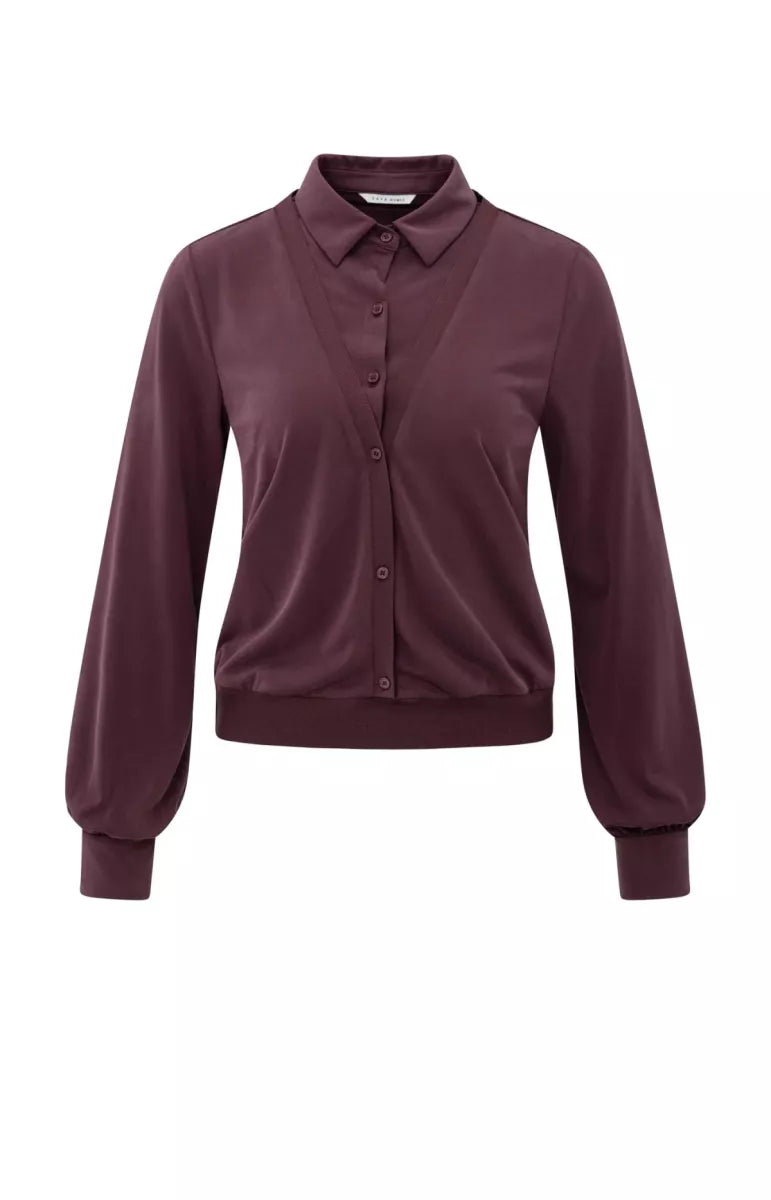 YAYA Double Layer Jersey Blouse