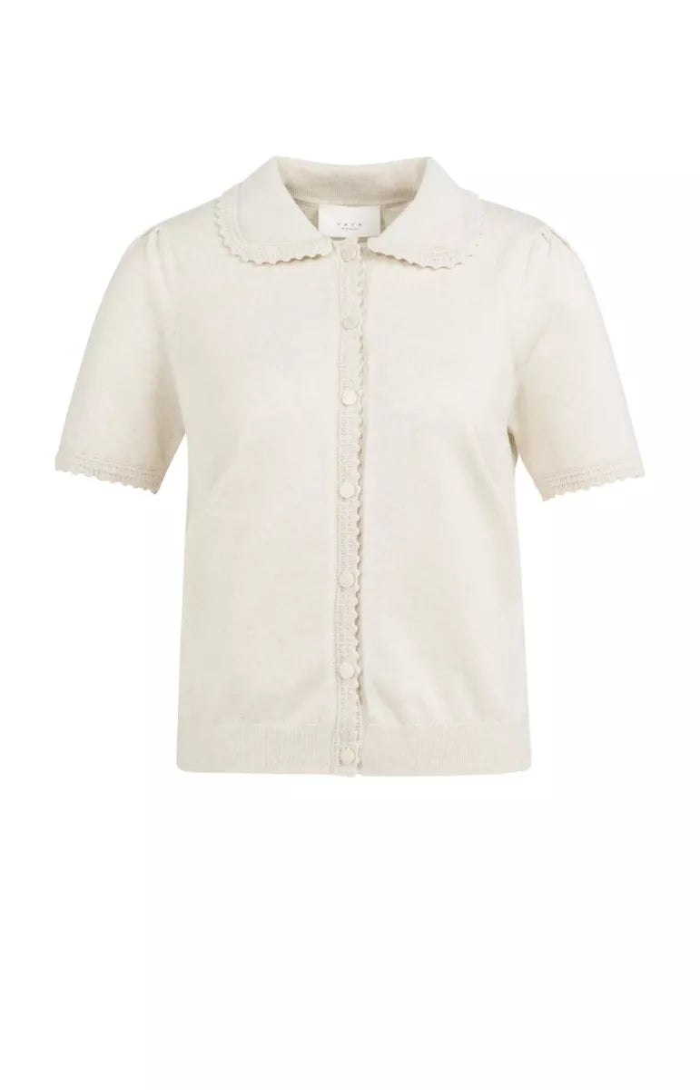 YAYA Gebreid Vest Korte Mouwen