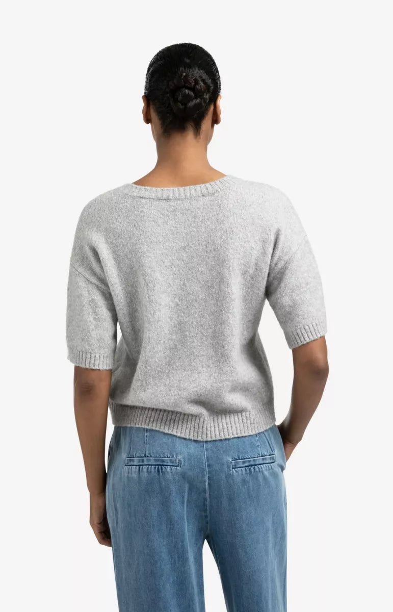 YAYA Sweater met Artwork - Grijs