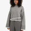 YAYA Contrast Lines Sweater
