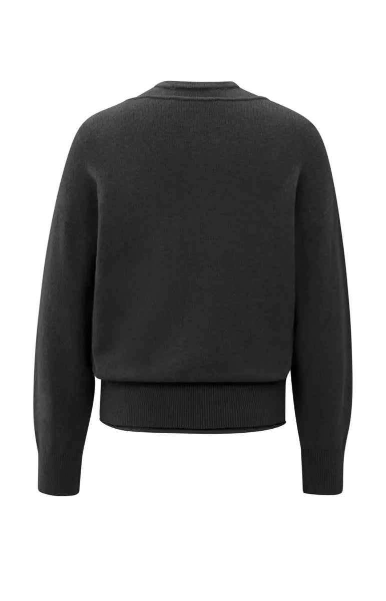 YAYA Deep V-Neck Sweater