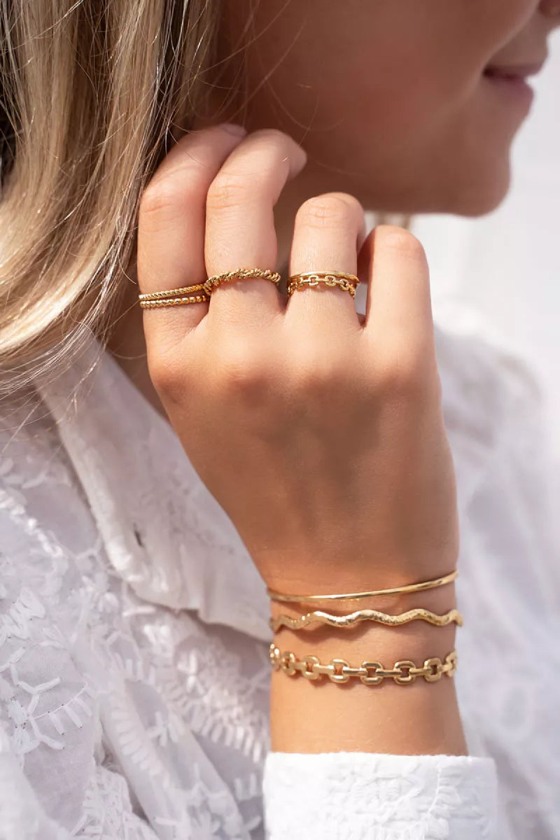 MY JEWELLERY Mix Ring Open Schakel - Goud