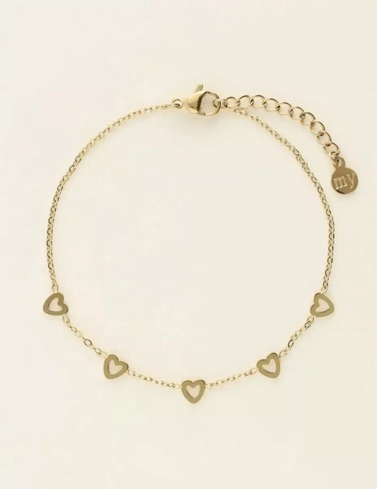 MY JEWELLERY Armband Met Hartjes