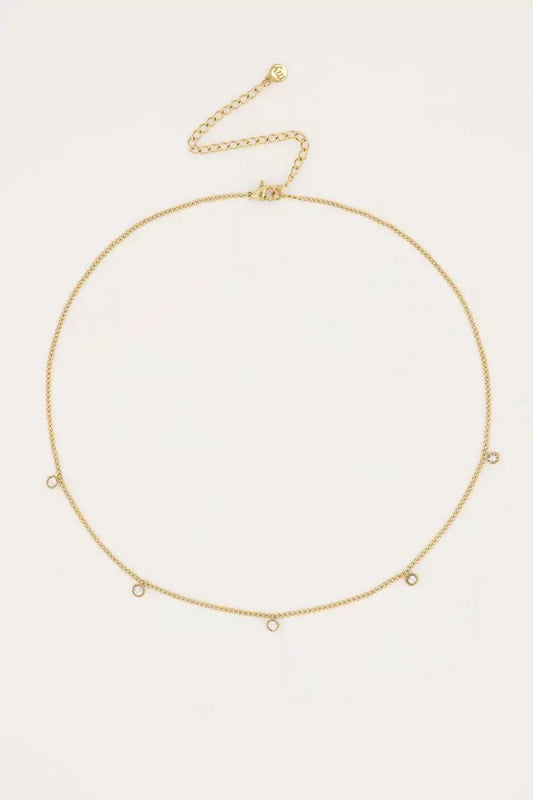MY JEWELLERY Ketting Vijf Strass Steentjes