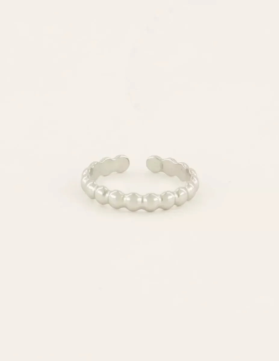 MY JEWELLERY Ring Met Bolletjes - Zilver